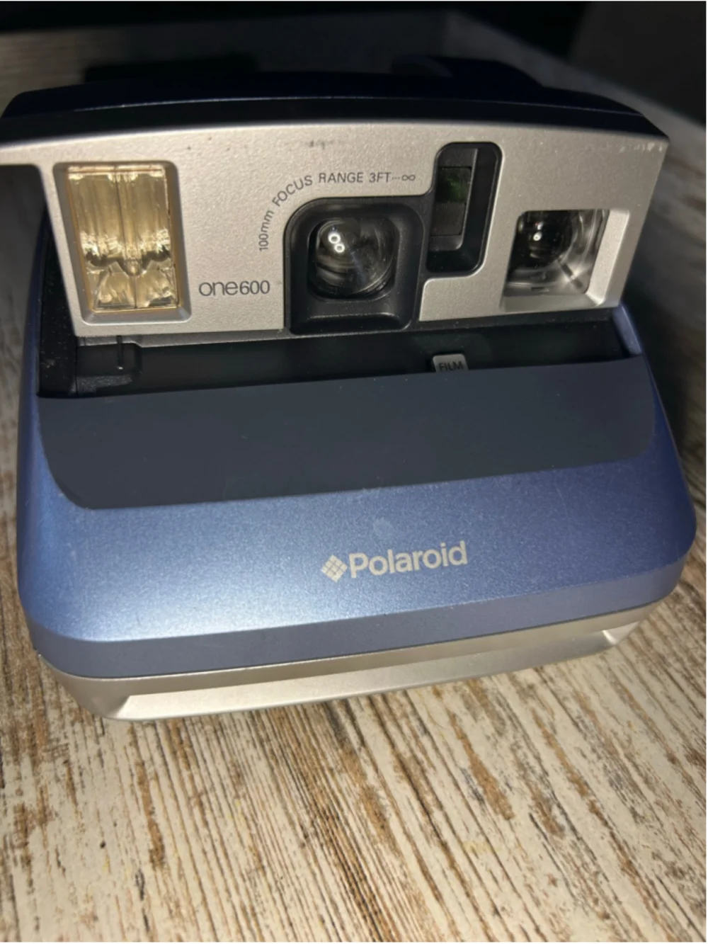 Polaroid One600 Instant Film Camera One Size Blue and Silver